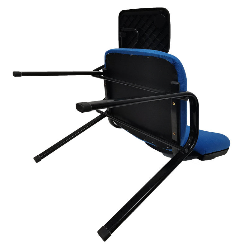 Waroona blue lecture chair with writing tablet for classrooms