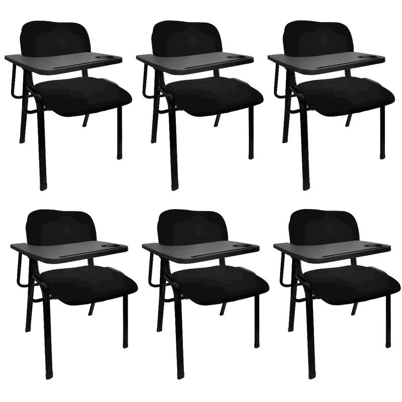 Waroona black lecture chair with writing tablet for classrooms