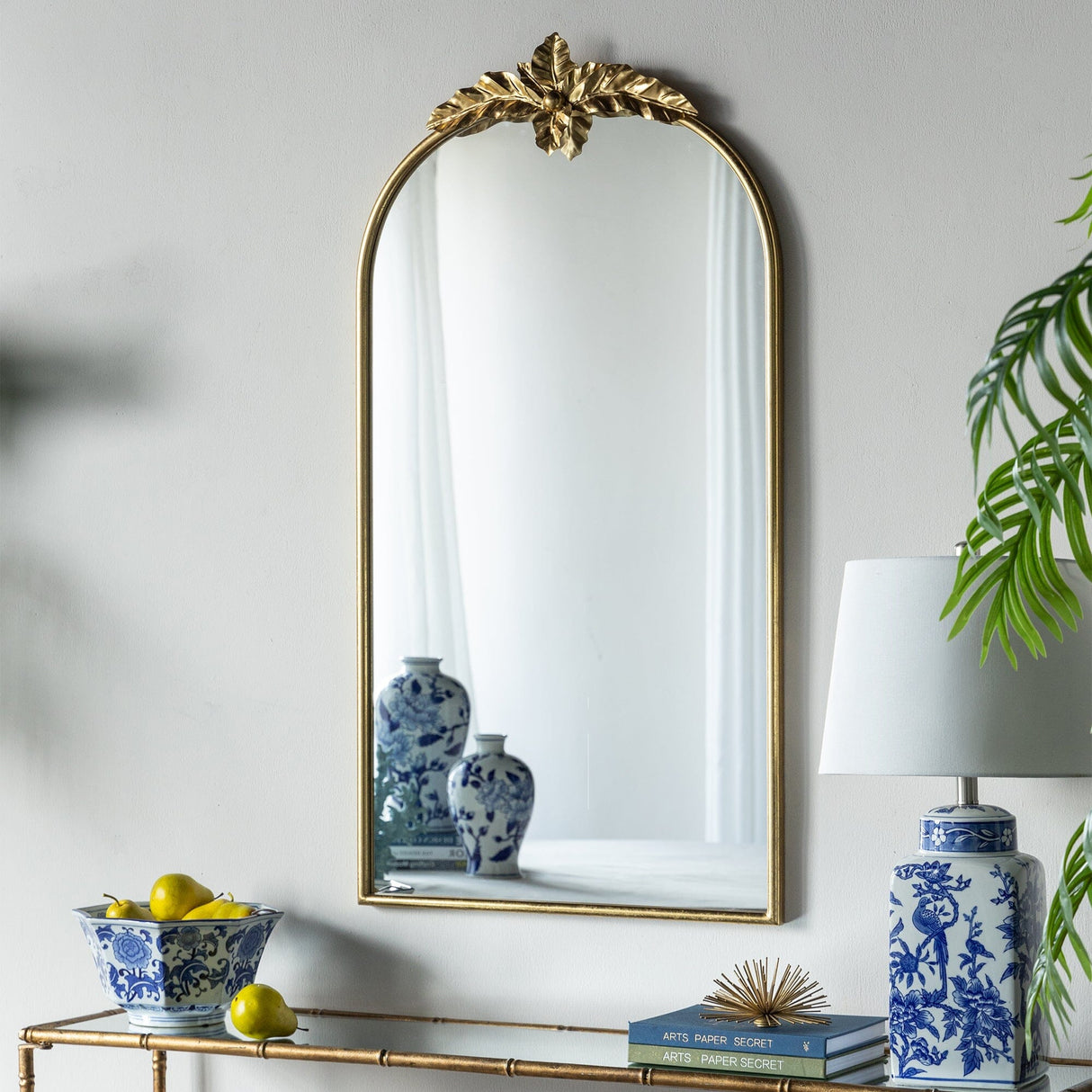 MARION TALL GOLD WALL MIRROR