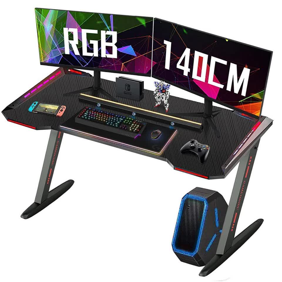 Moncrieff Gaming Desk, Black 140cm