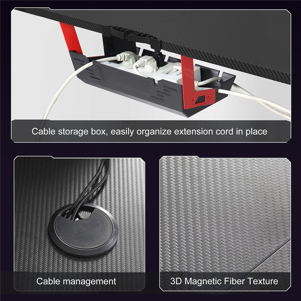 Fisher Gaming Desk, Black 160cm view 5