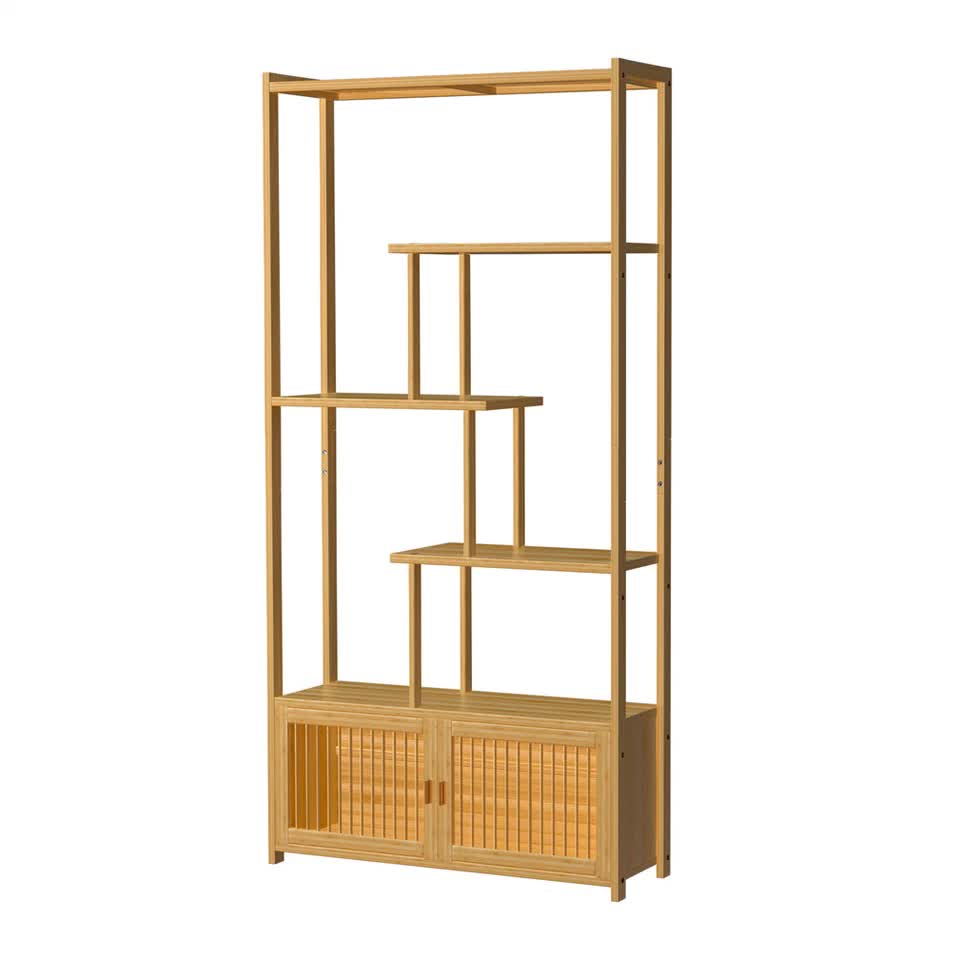 College Park 6 Tier Bookshelf, Natural