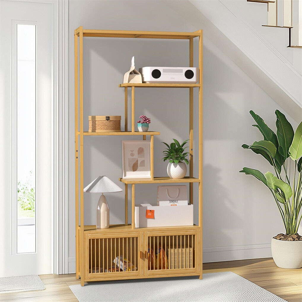 College Park 6 Tier Bookshelf, Natural