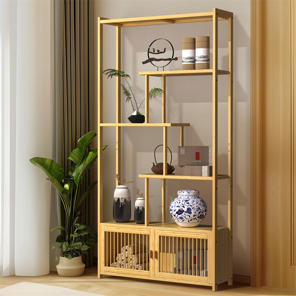 College Park 6 Tier Bookshelf, Natural