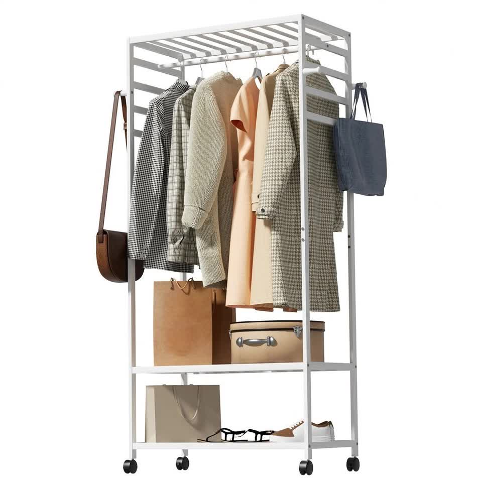 St Leonards Bamboo Clothes Rack, White