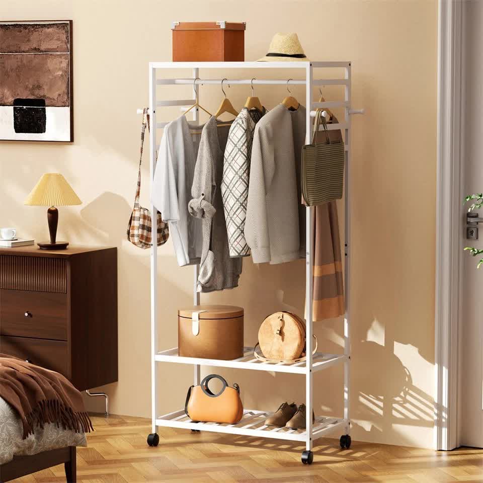 St Leonards Bamboo Clothes Rack, White