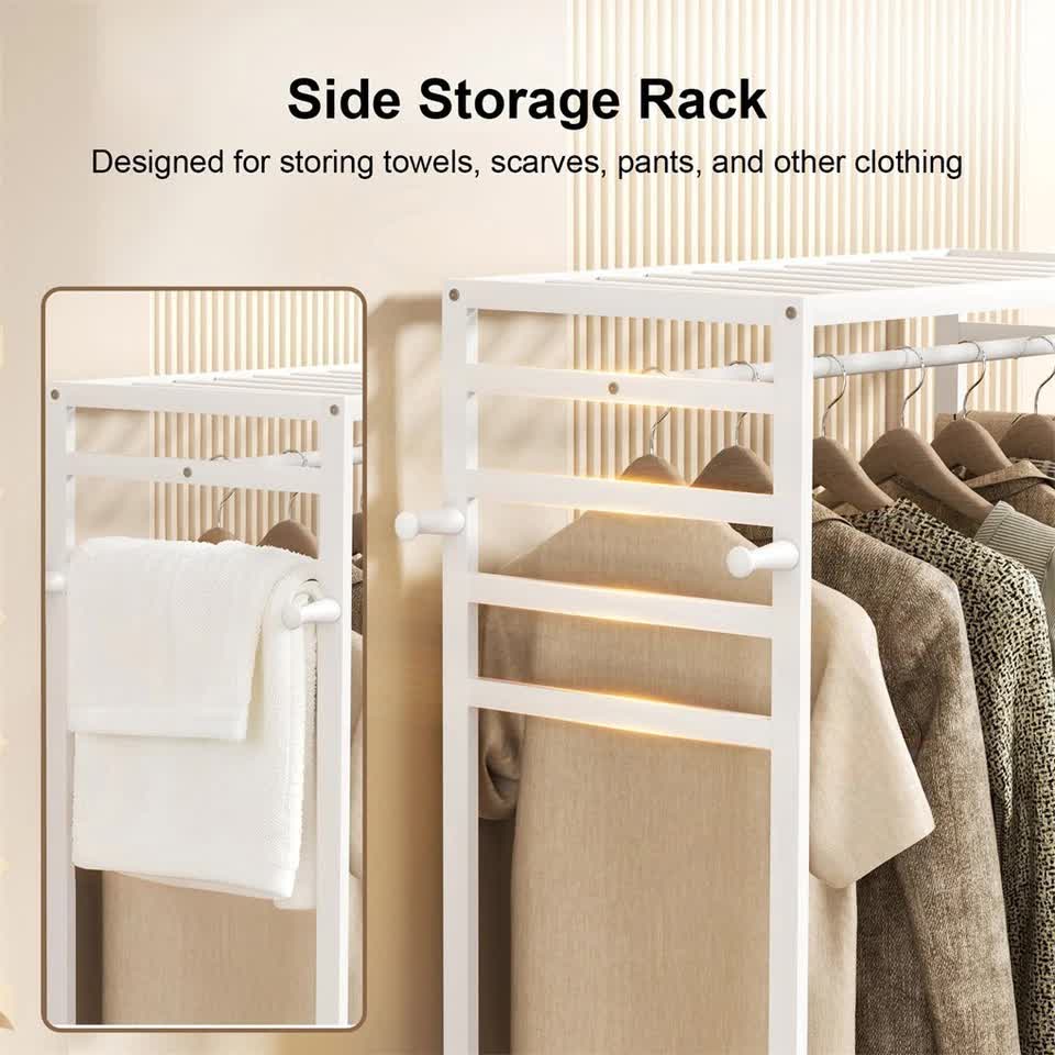 St Leonards Bamboo Clothes Rack, White