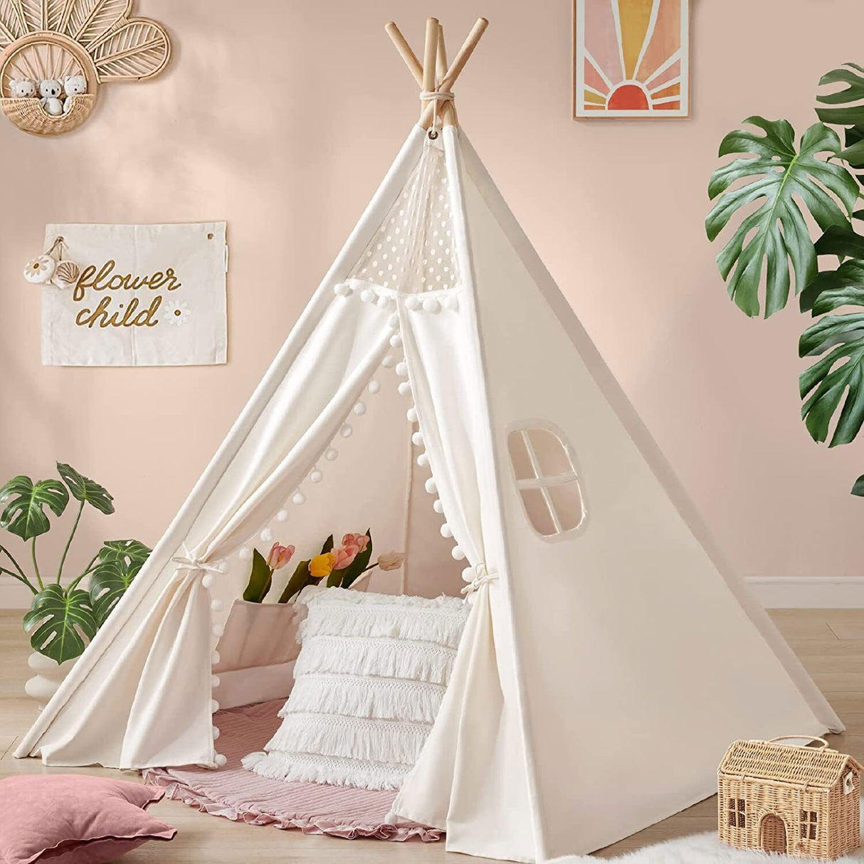 Pucon Kids Teepee Tent, White
