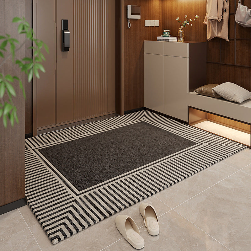 Brown geometric outdoor entrance mat style 1