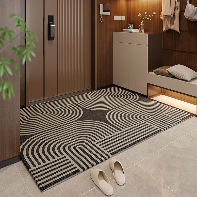 Brown geometric outdoor entrance mat style 2