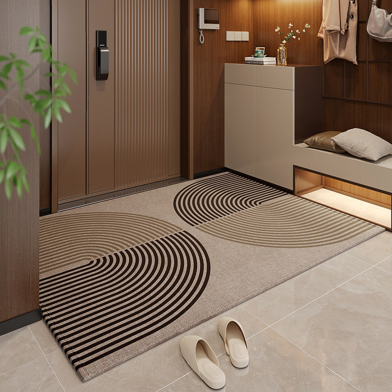 Brown geometric outdoor entrance mat style 5