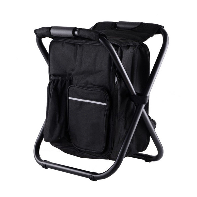 Insulated Cooler Backpack Chair - Foldable Stool for Picnics & BBQ