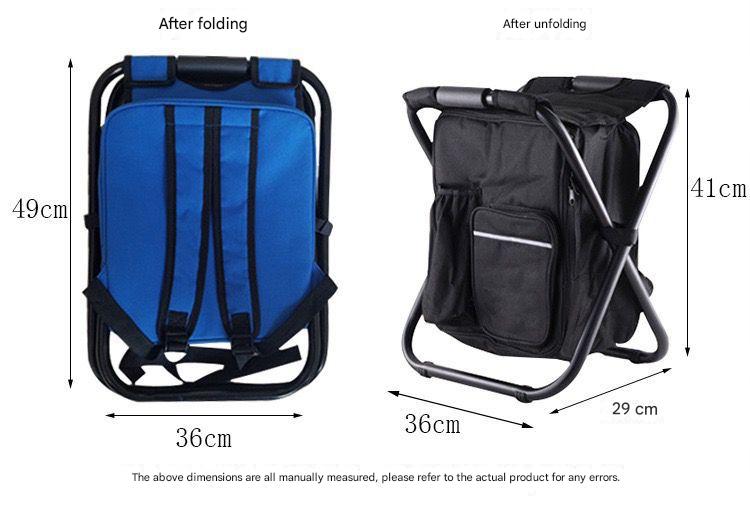 Insulated Cooler Backpack Chair - Foldable Stool for Picnics & BBQ