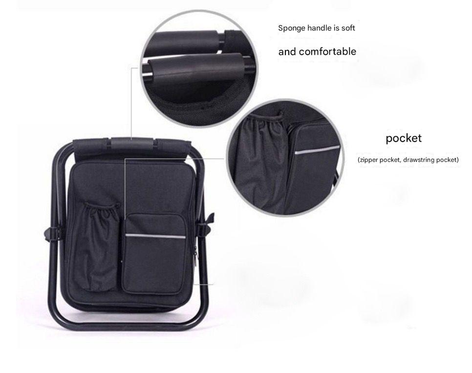 Insulated Cooler Backpack Chair - Foldable Stool for Picnics & BBQ