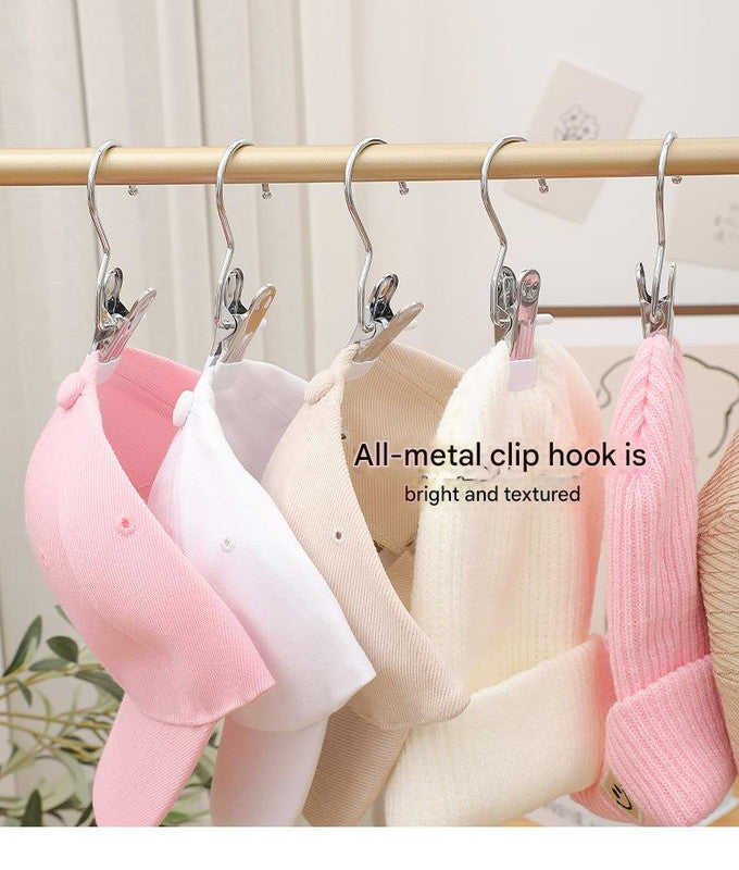 Pink Stainless Steel Multi-Purpose Hanging Clips Set