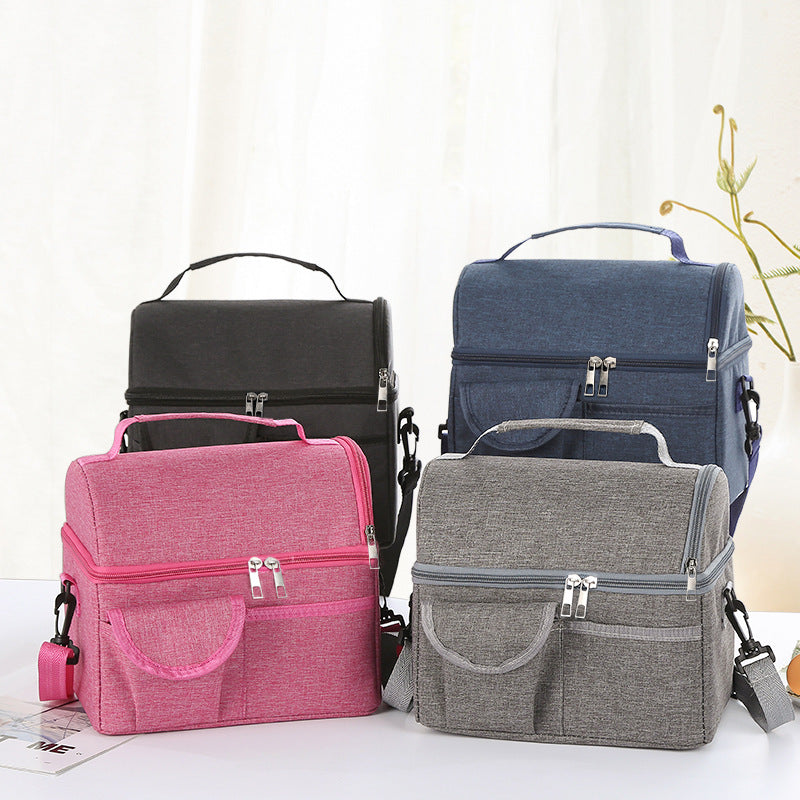 2 Pcs Premium Double Layer Insulated Lunch Bag - 8.4L Thermal