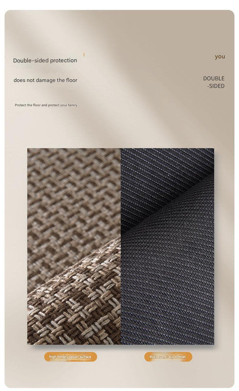Absorbent non slip woven kitchen mat in grey