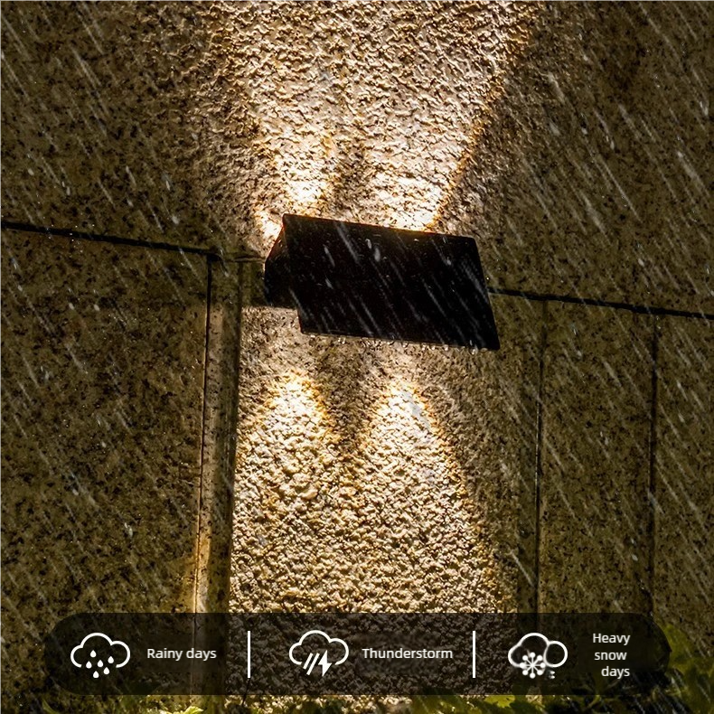 Solar up and down wall light colour changing