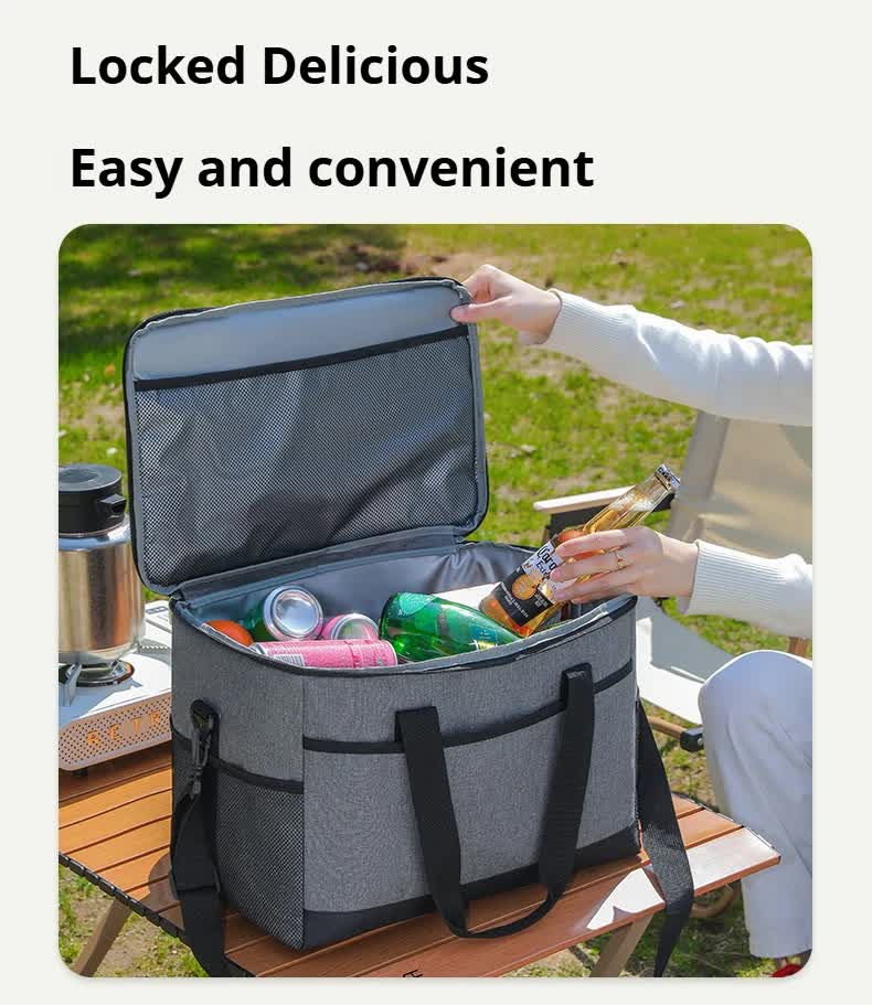 Aragunnu Insulated Cooler Bag, Soft Sided Thermal Tote, 35L