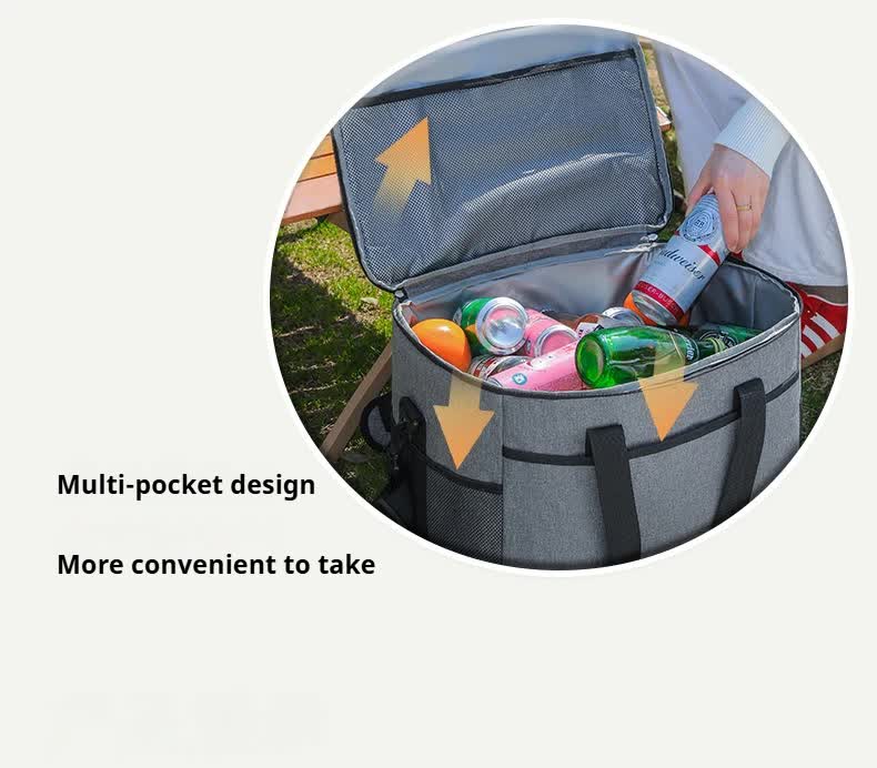 Mowarry Insulated Lunch Bag, Small 10L, Grey