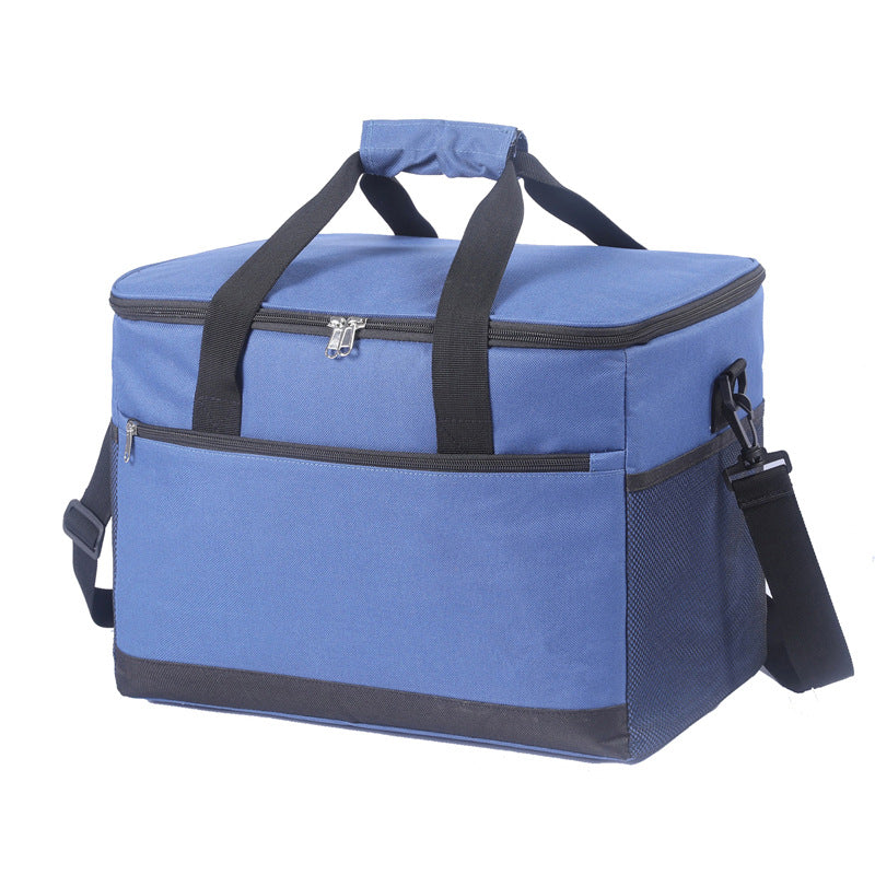 Blue 18 litre Oxford insulated cooler bag with shoulder strap