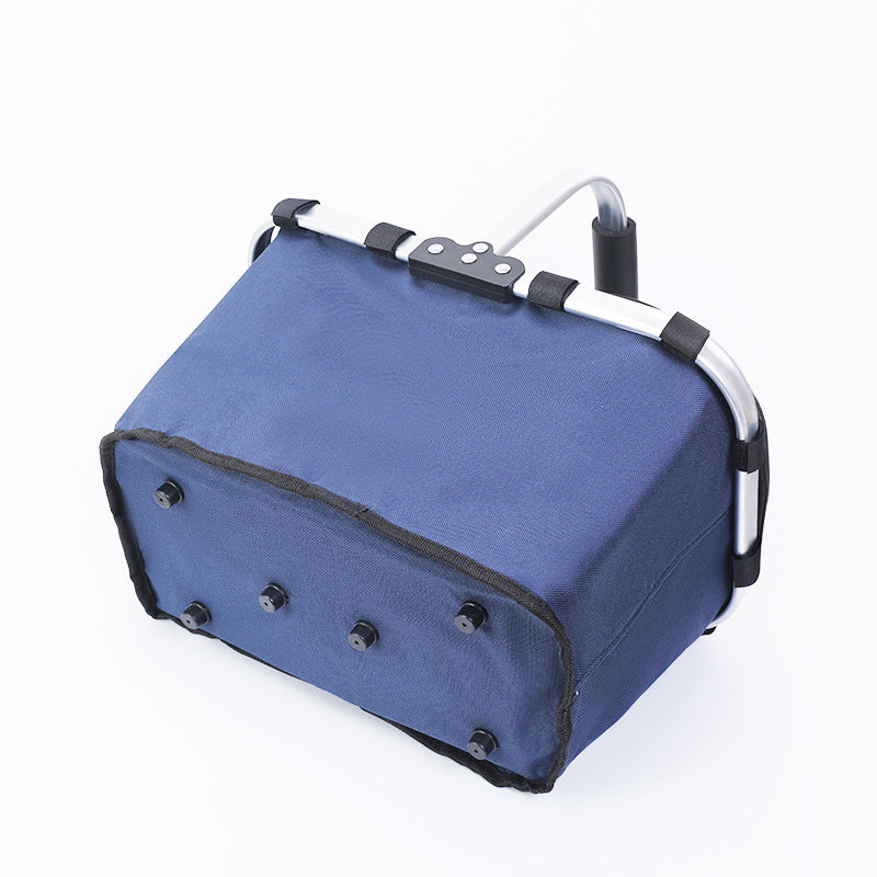 Foldable Insulated Picnic Basket With Zipper Lid & Handle - Modern Minimalist Large Capacity Thermal
