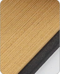 Faux teak boat decking strip in gold and black