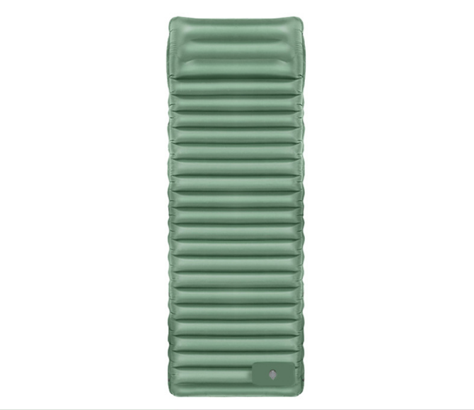 Healy green and grey PVC inflatable camping air mattress