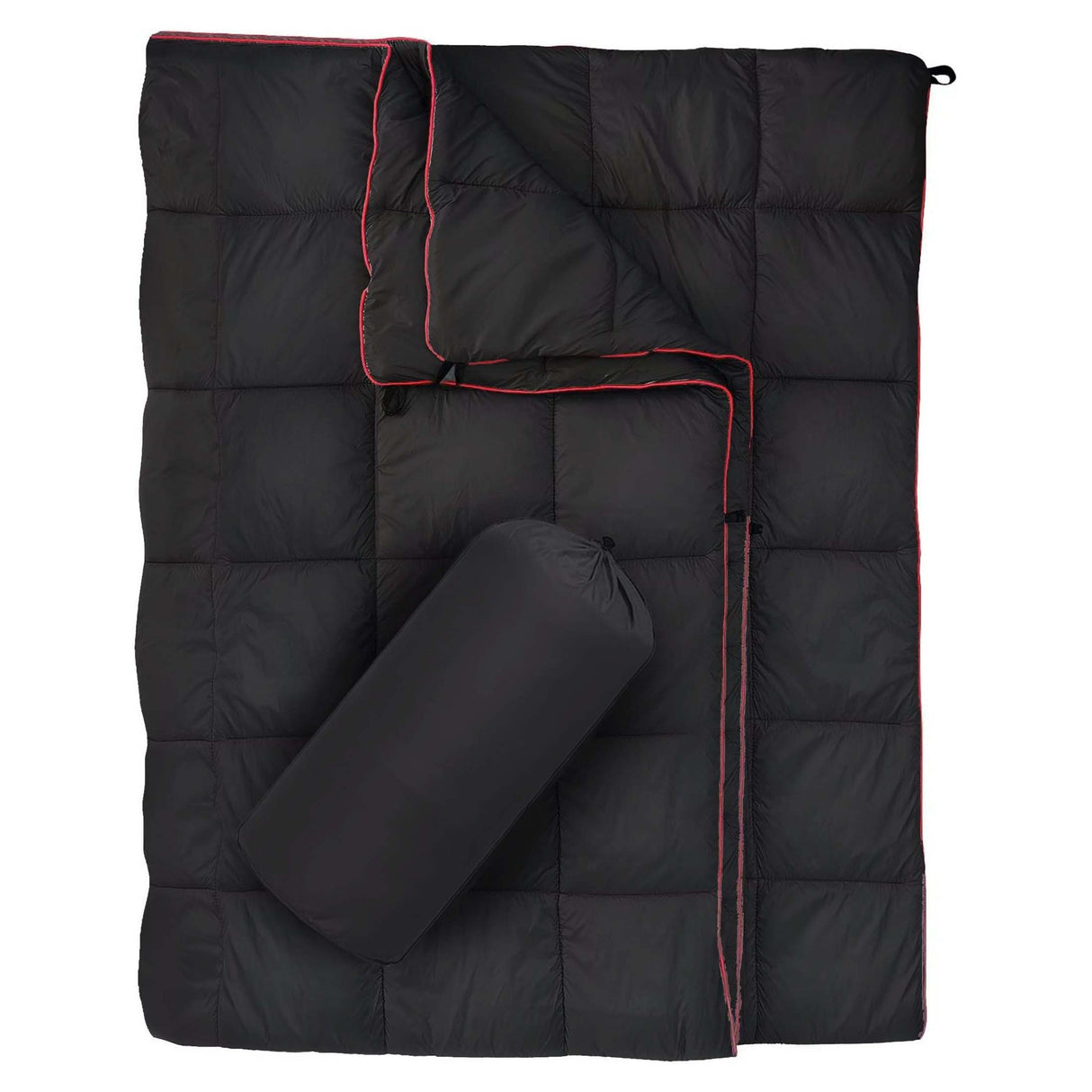 Compact Quilted Outdoor Blanket, Black 200x140cm