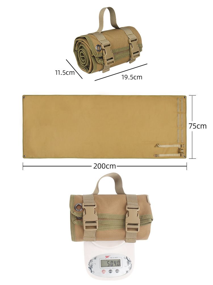Glenridding Waterproof Roll Up Mat, Khaki, 200x75cm