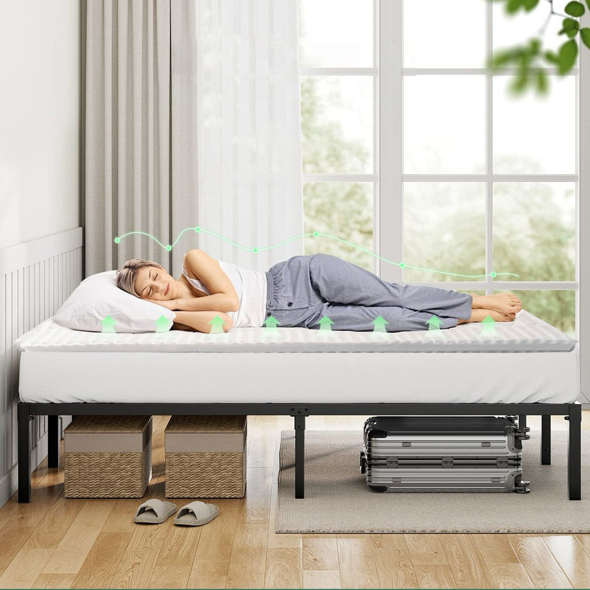 6cm Bamboo-Infused Memory Foam Mattress Topper