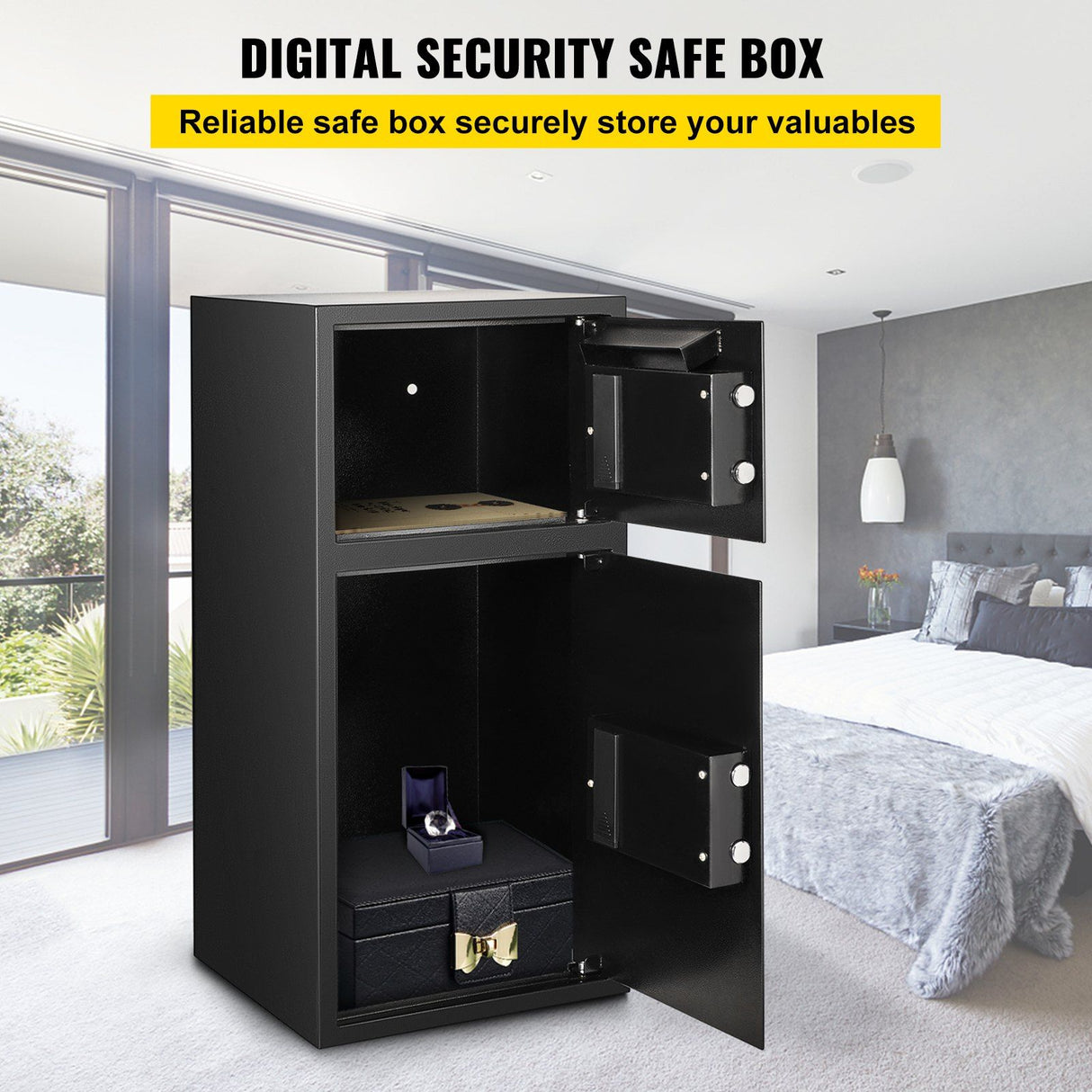 Ojen Security Safe, 2.6 cu.ft, Double Door, Digital Lock