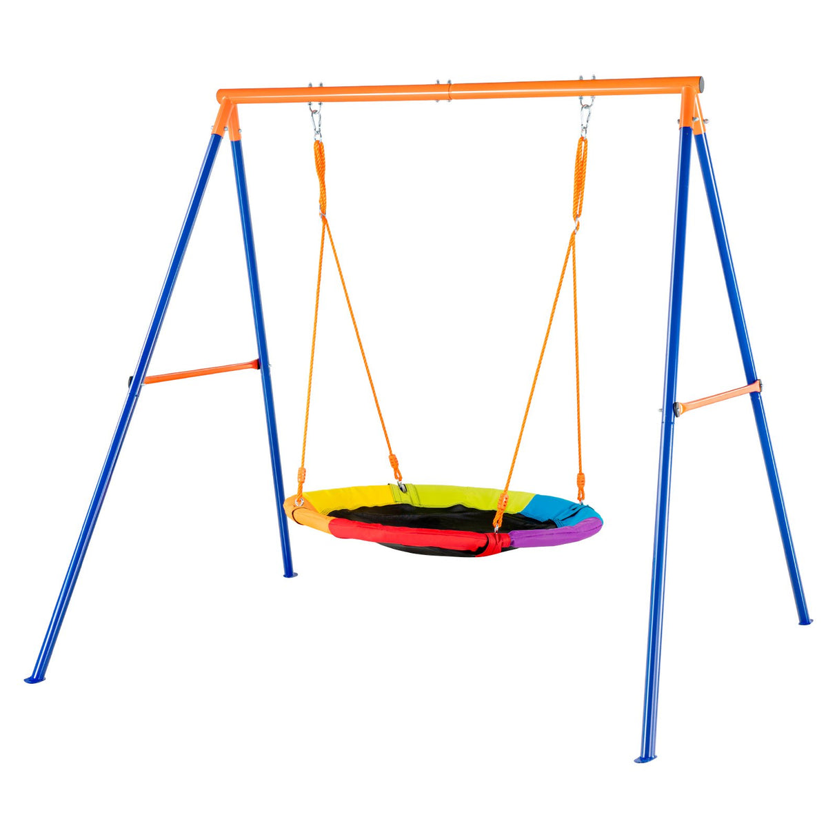 Saucer Swing Set with A Frame Steel Stand