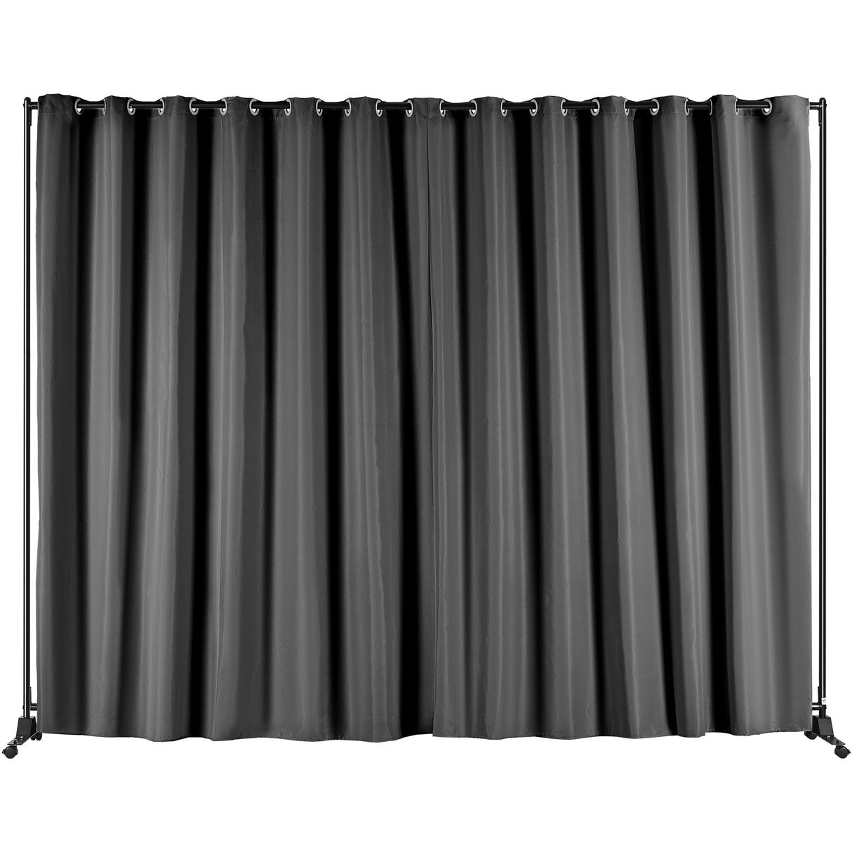 Omeo Portable Room Divider with Wheels, Black view 9