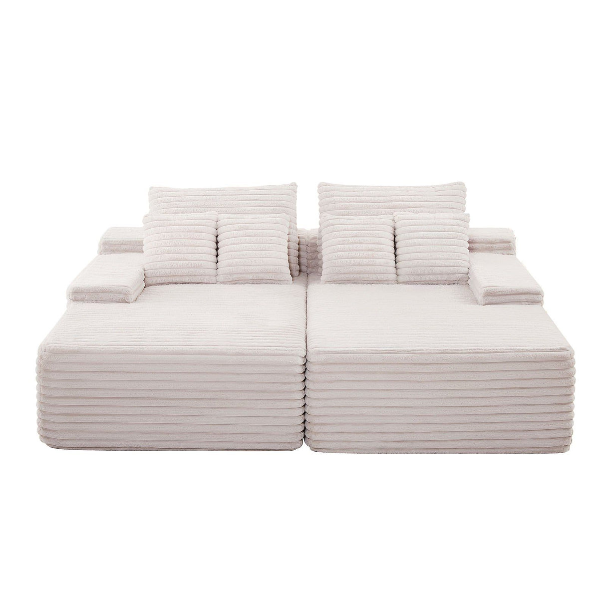 Llanca 2 Seater Chaise Sofa, Beige