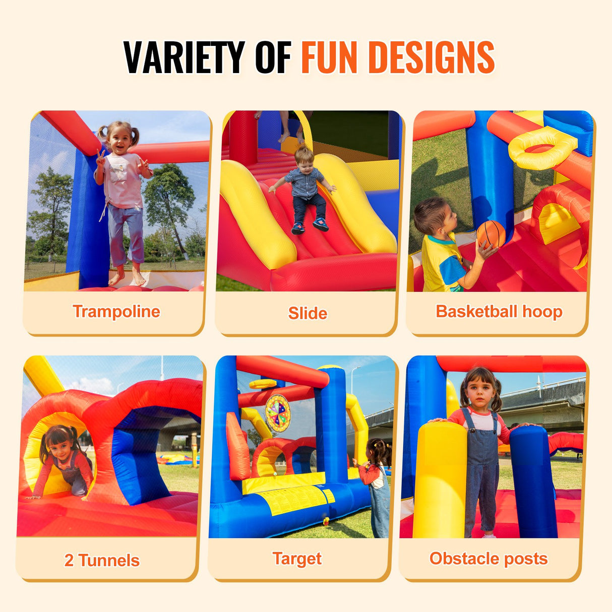 VEVOR Inflatable Bounce House with Slide