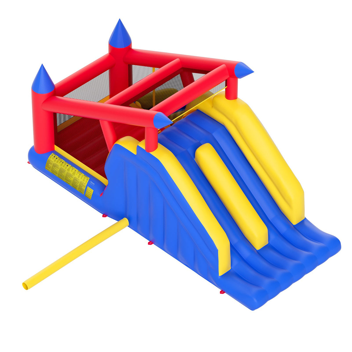 Children playing in the inflatable bounce house