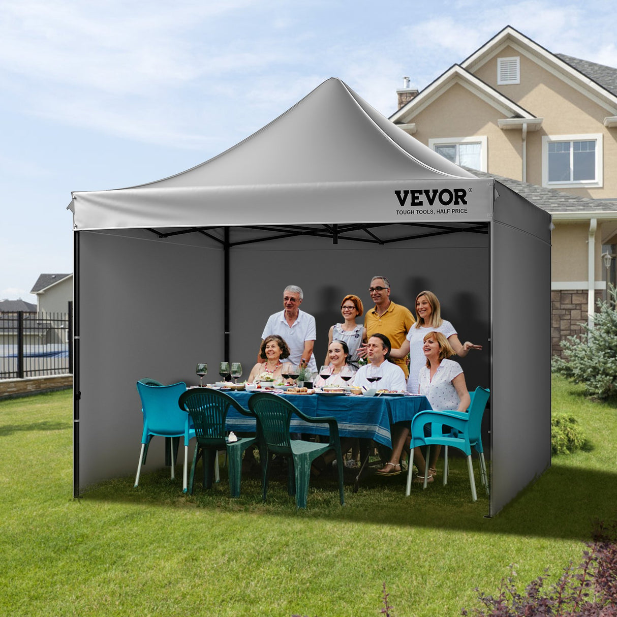 Wheeled storage bag used to carry the folded pop up canopy