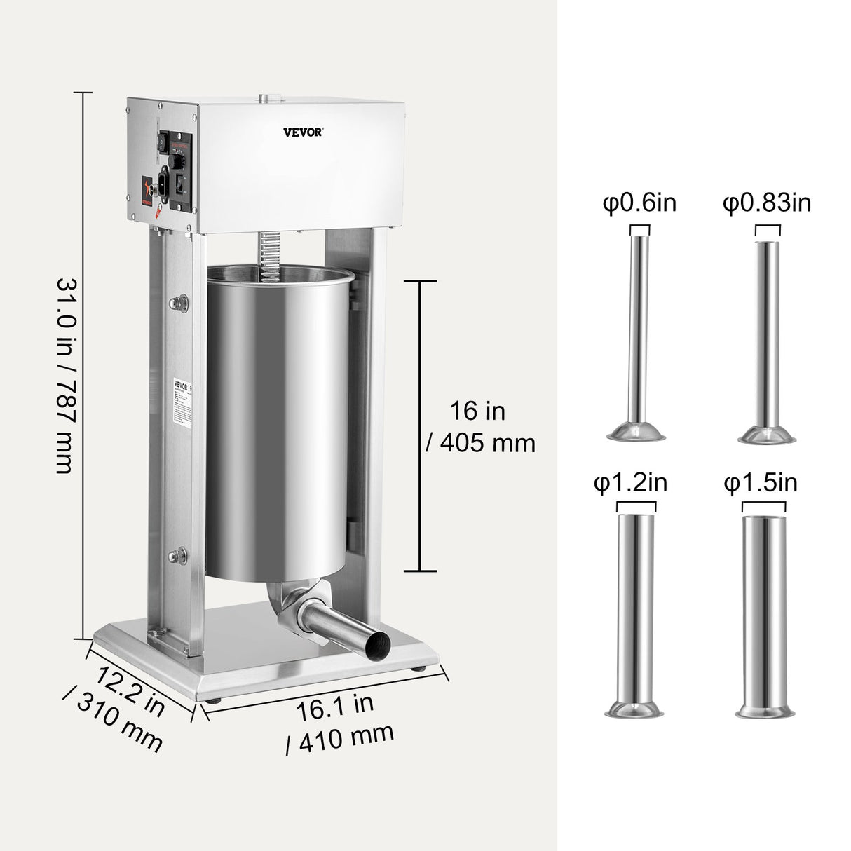 Double air release valve on the stuffer barrel