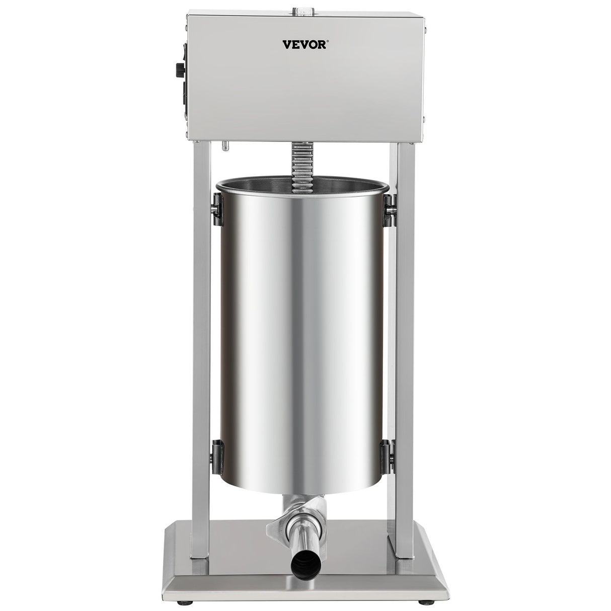 Side profile of the large capacity stainless steel sausage stuffer