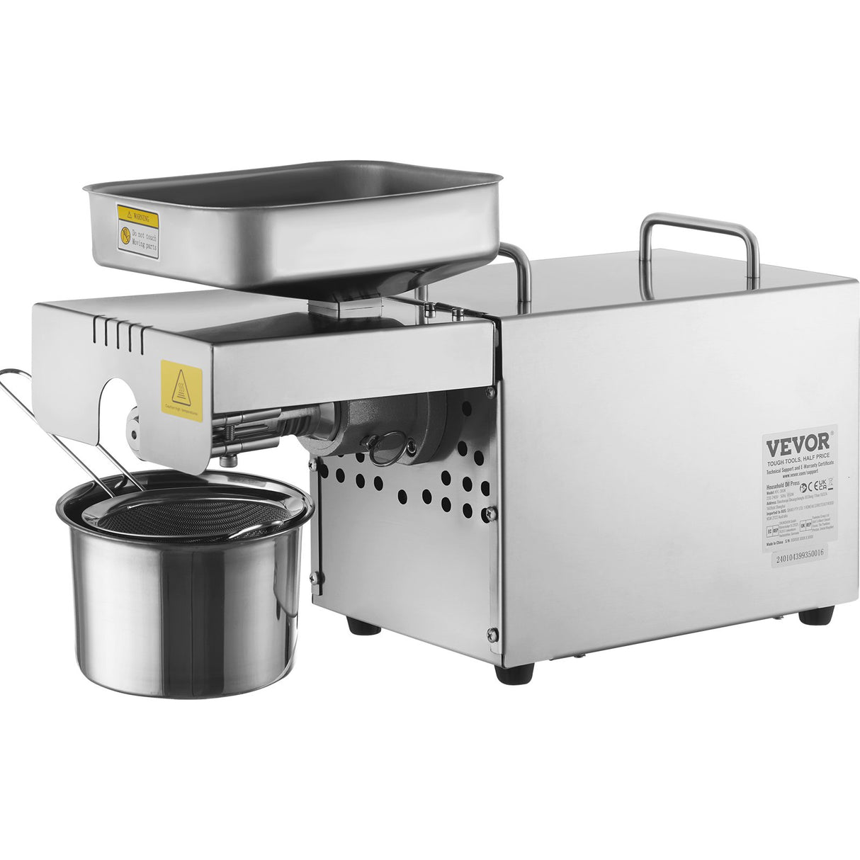 Detachable parts of the SUS304 stainless steel oil press