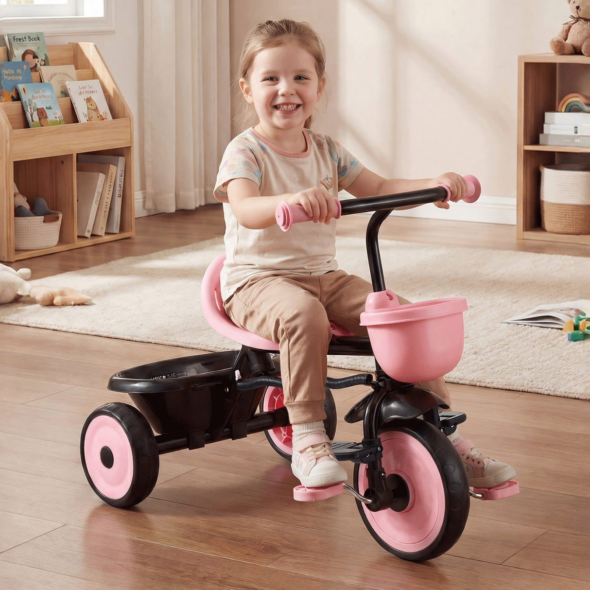 Toddler Tricycle and Stroller with Parent Push Handle - view 8