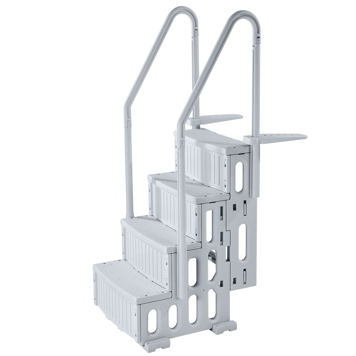 Caldas Pool Ladder, 4 Step Dual Handrail, Grey