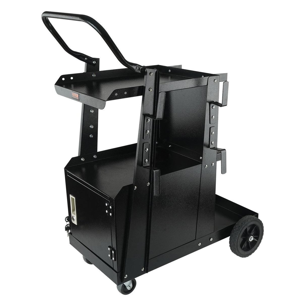 2 Tier Welding Cart with Lockable Cabinet 265lb