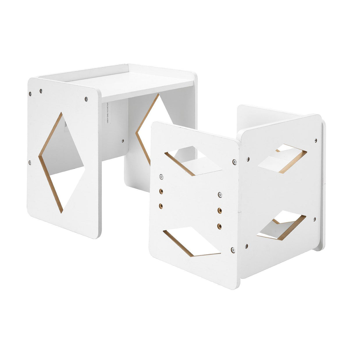 Montessori Weaning Table and Chair Set, White - view 1