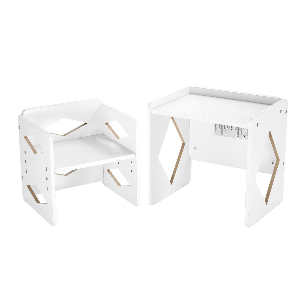 Montessori Weaning Table and Chair Set, White - view 10