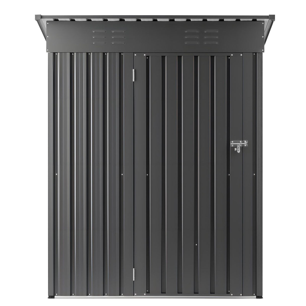 Metal garden shed with lockable door and louvre vents, 153 x 88cm (view 11)