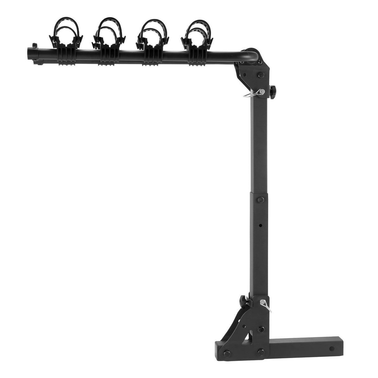 Kortrijk Folding Hitch Mount Bike Rack, 4 Bike, 150lbs, Black