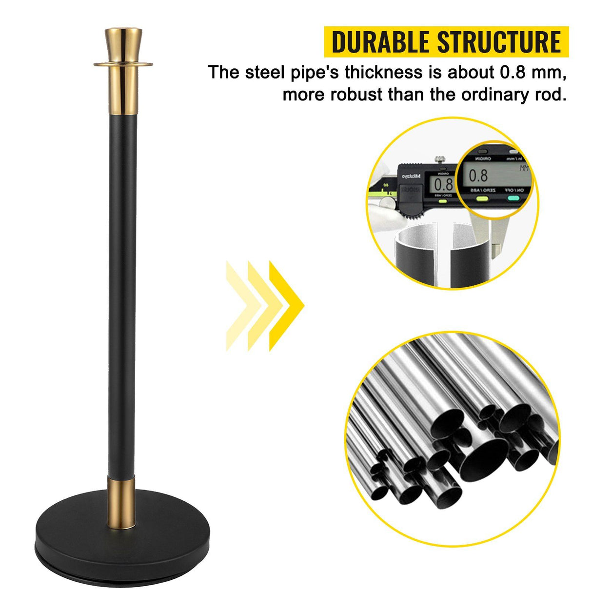 Crowd control stanchion set with black velvet rope