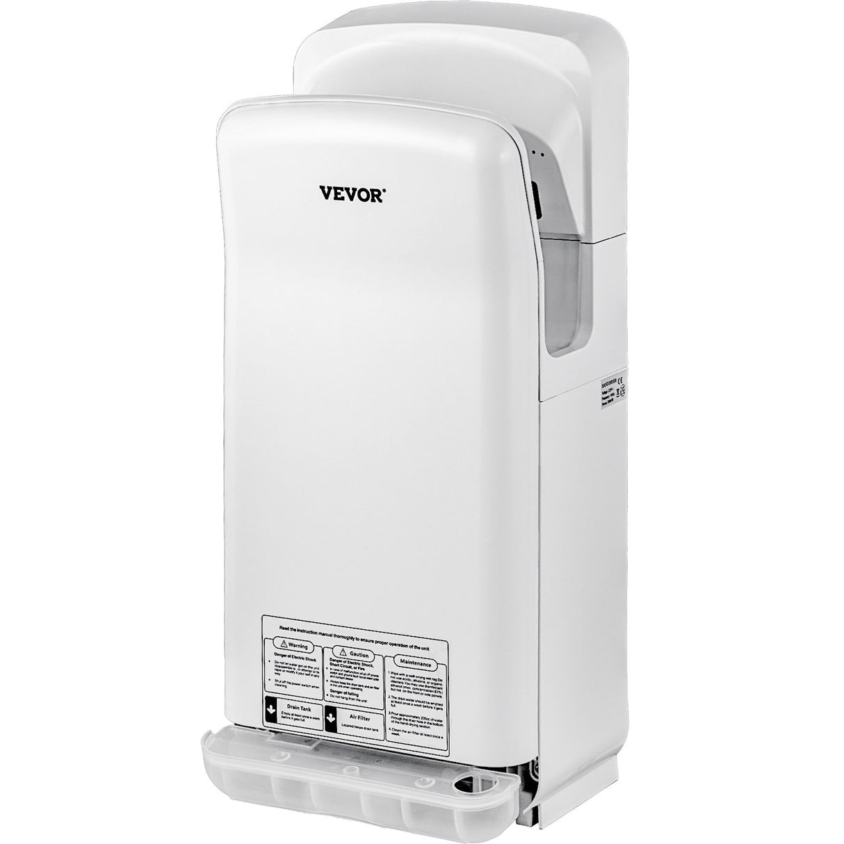 Automatic jet blade hand dryer, white